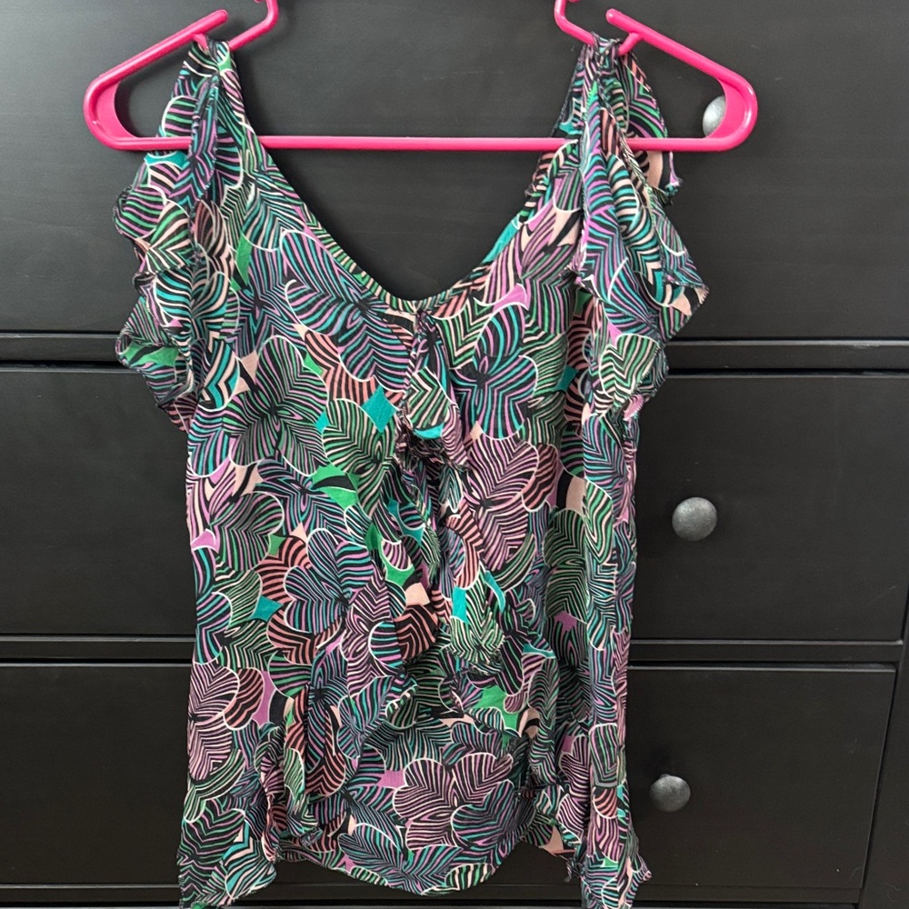 Marc Jacobs Vibrant Leaf Print Blouse